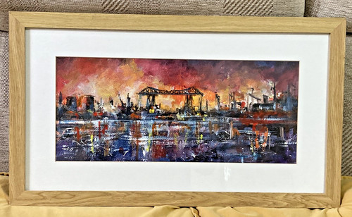 Genuine framed painting - genuine,