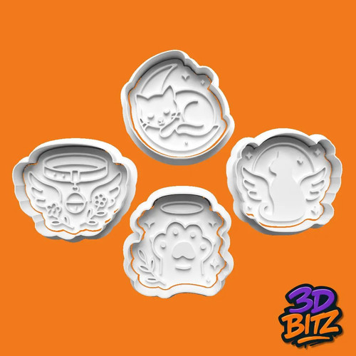 Cat memorial cookie cutters - memorial,