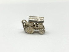Vintage Solid Sterling Silver Articulated Cart / Wagon / Gypsy Caravan Charm