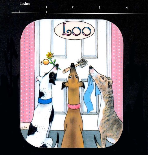 Greyhound dog art painting loo - dog,
