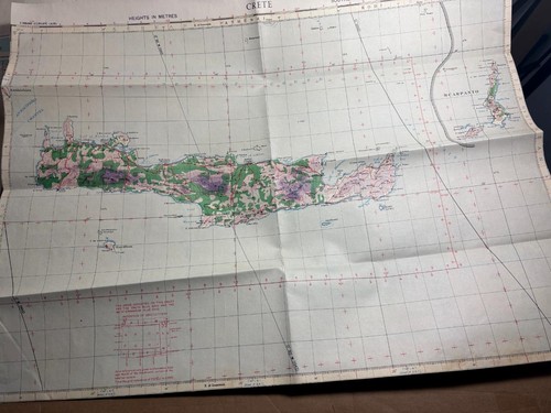 1942 map crete 500 - crete, 1/500,000