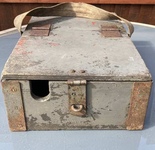 Ww2 grey wooden storage - ww2,