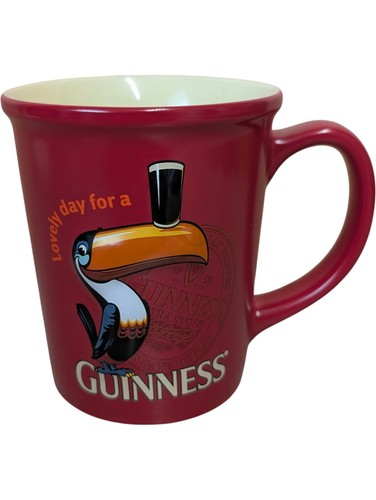 Guinness red ceramic mug with - red,