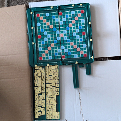 Scrabble travel size board - scrabble,