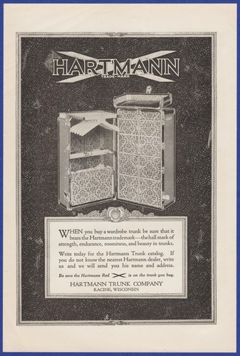 Vintage 1919 hartmann trunk - vintage,