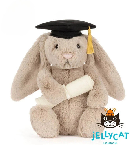 Graduation bunny plush - bunny, toy