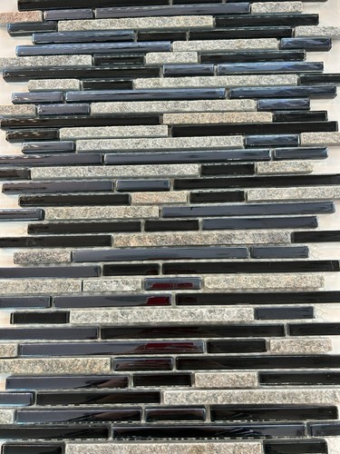 Black grey glass stone - grey,