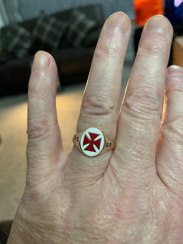 Masonic knights templar ring - knights,