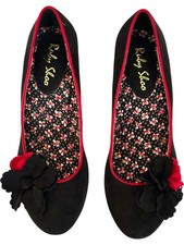 Ruby Shoo Heels Floral Accent