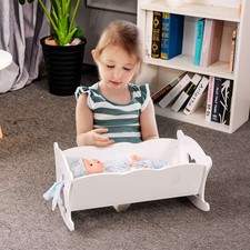 Wooden Dolls Cradle Crib Cot