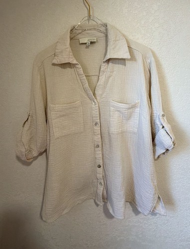 Pinch gauze button - down, shirt