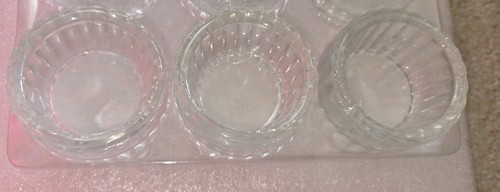 Clear ribbed glass - 2, x