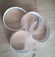 Vintage COLLARS LTD 4 X Shirt Collars No 30 White Starched Cotton Size 14.3/4