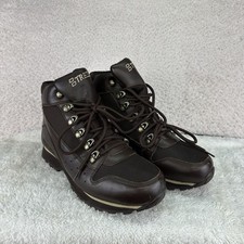 TreZeta TreViso Brown Leather Hiking Boots Sz 9  Vibram Soles Italian Technology