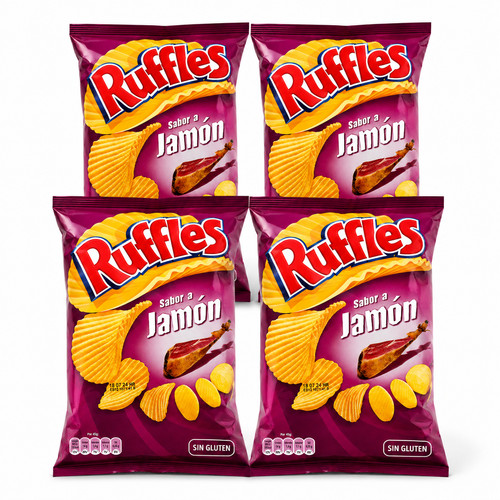 Ruffles ham flavoured - flavoured, crisps