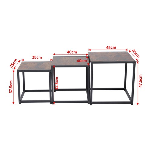 Nesting coffee tables set - coffee,