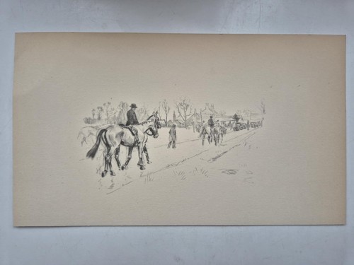 Antique pencil drawing - pencil,