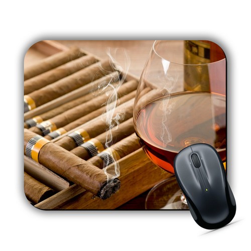 Whiskey glass and cigars - whiskey, mouse