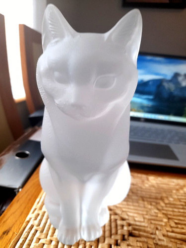 Lalique chat asis - chat, sitting