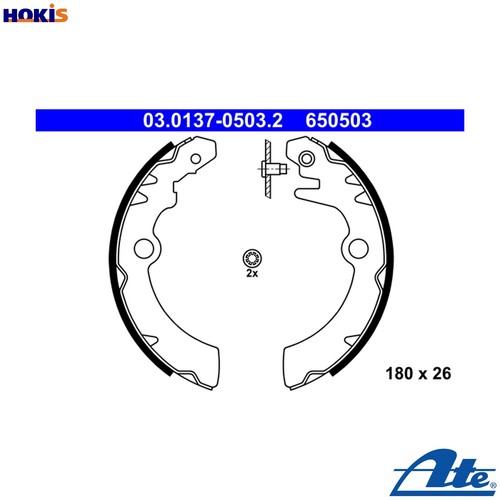 Brake shoe set - set, 03.0137-0503.2