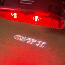 2pcs red gti badge door - badge,