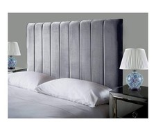 double bed headboard grey