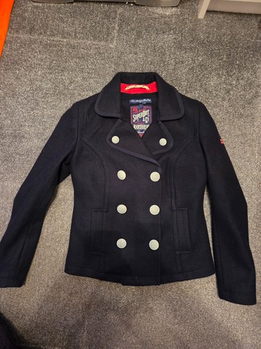Superdry pea coat short double - superdry,