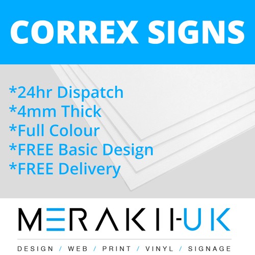 Correx sign board custom - sign,