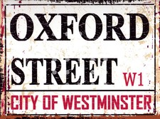 OXFORD STREET METAL SIGN RETRO