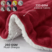 Fluffy sherpa fleece blanket - sherpa,