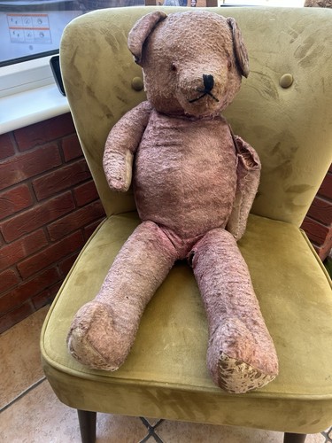 Large vintage old bear with - vintage,