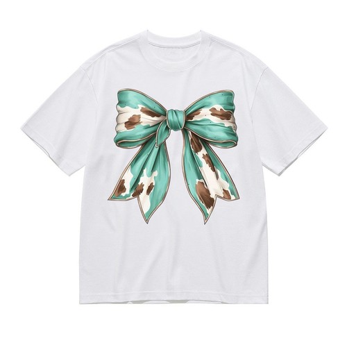 Cow print bow - cow, shirt