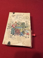 Rare Vintage Kaye’s 1950s Musical Birthday Card. Working! Hand Crank Mechanism