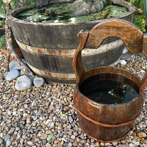 Antique wooden well - wooden, bucket