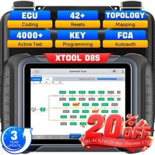 XTOOL D8S V2.0 OBD2 Scanner Bidirectional Scan Tool ECU Coding Key Programming