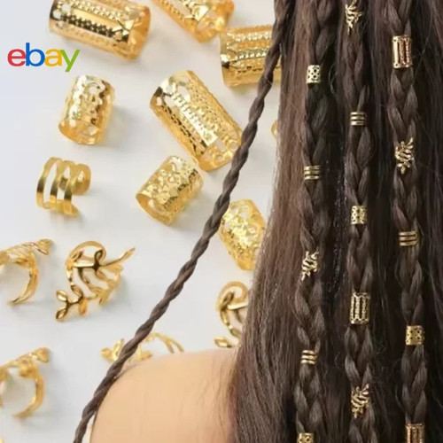 40pcs metal hair braid rings - 40pcs,
