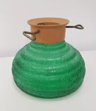Vintage Krinner Christmas Tree Stand Green Glass 23cm