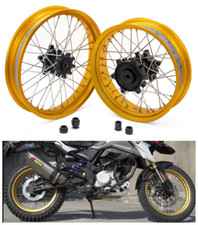 19x3.0 17x4.25 Front Rear Wheels Gold Hubs Black Rims For BMW G310GS G 310 GS