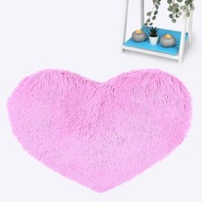 Cute love heart fluffy rug - cute,