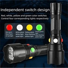 4-in-1 Multicolor LED Railway Signal 4-color Light Flashlight Portable Hand Lamp