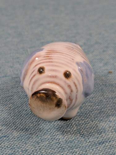 Miniature pig glazed pottery - miniature,