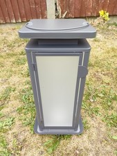 Vintage IKEA Metal Frosted Glass Lantern Outdoor Indoor For Candle 45.5X23X23cm 