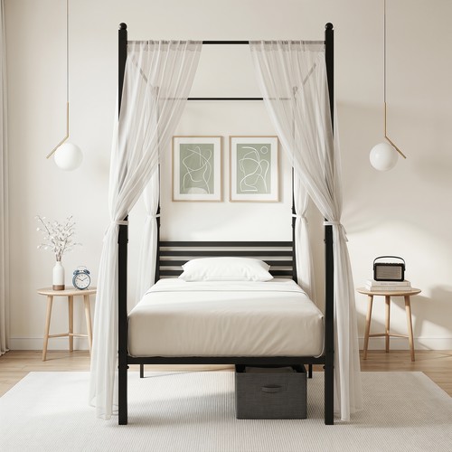 Poster canopy platform - 4-poster, bed