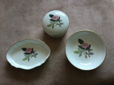 Wedgwood - Hathaway Rose - 2 x Trinket Dishes and Trinket Pot