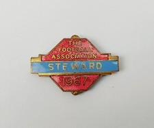 Football Association 1967 Steward Enamel Badge