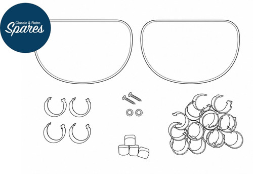 Mgb seat trim - gt, clips