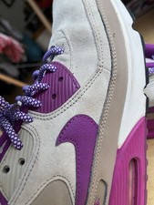 Nike Air Max 90 Purple Uk8 Beige Mens Plus VGC Retro 1990 97 95