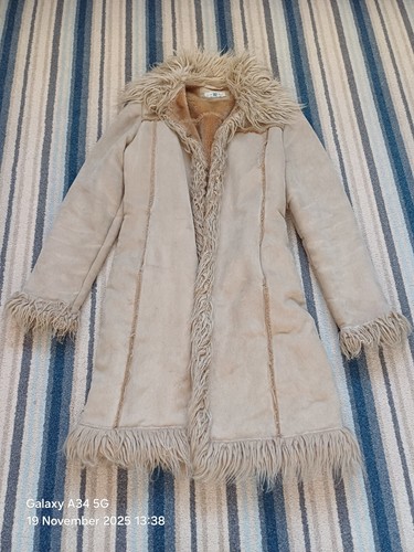 Vintage faux suede afghan - vintage,