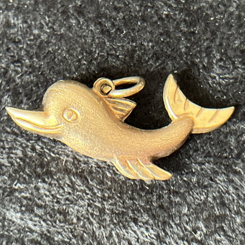 9ct gold dolphin - 9ct, charm