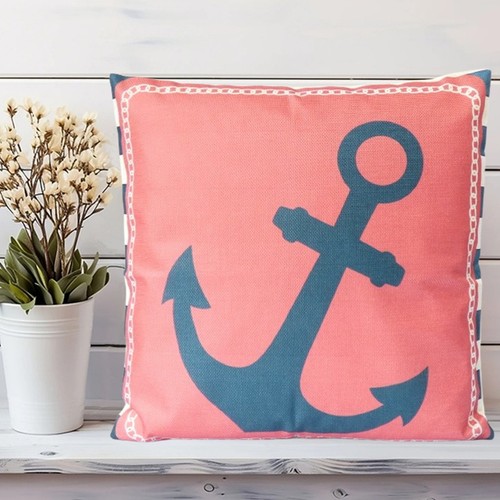 Nautical anchor cushion - nautical,